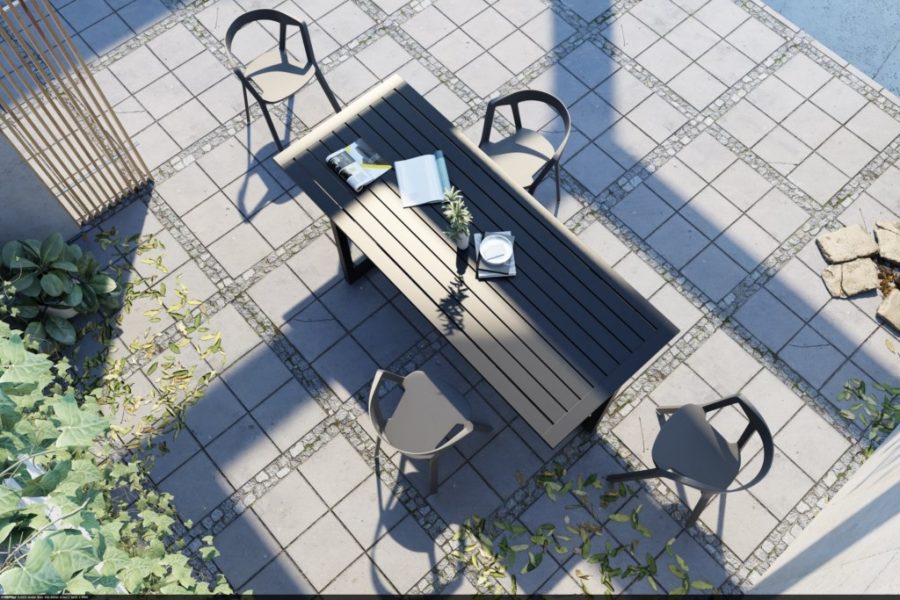 Stół ogrodowy z krzesłami MARBELLA