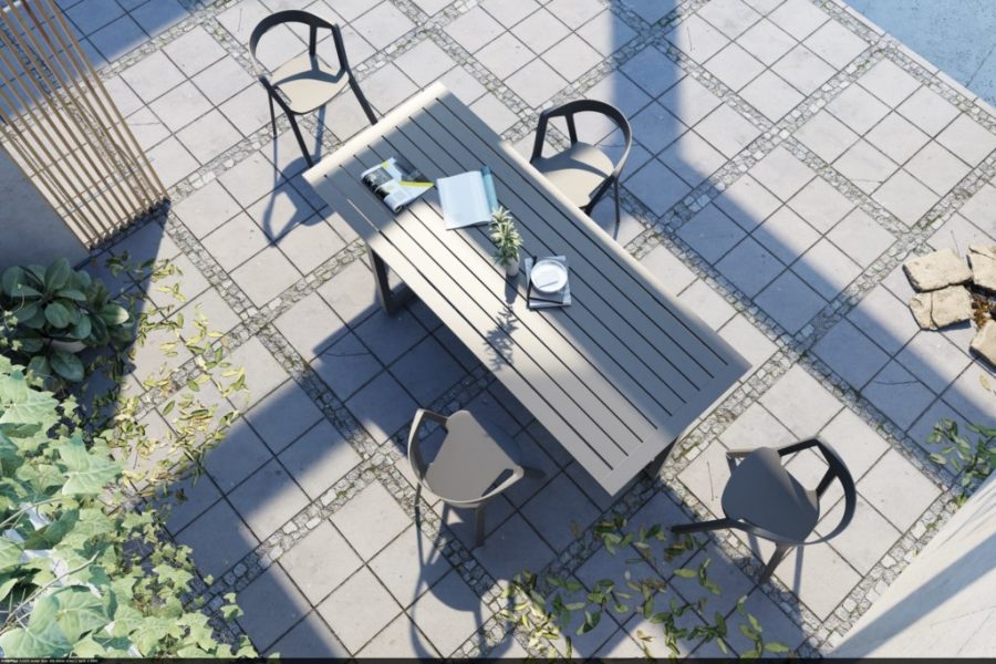 Stół ogrodowy z krzesłami MARBELLA